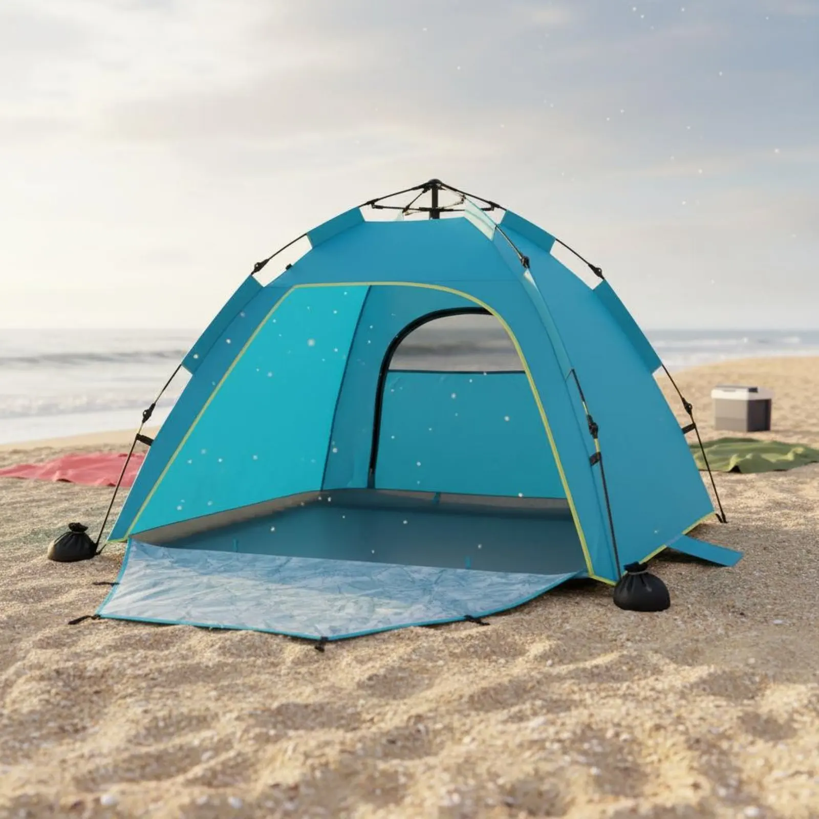 Portable Beach Tent Quick Open Instantinstant-Setup Tent Portable Sun Shelter Foldable Rainproof for Families, Camping, Outdoor
Portable Beach Tent Quick Open Instantinstant-Setup Tent Portable Sun Shelter Foldable Rainproof for Families, Camping, Outdoor