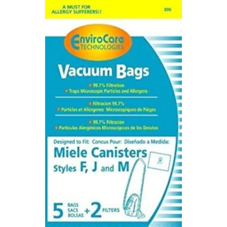 Replacement Allergen Filtration Vacuum Cleaner Dust Bags made to fit Miele F J M Canisters 15 pack with 6 filters
Replacement Allergen Filtration Vacuum Cleaner Dust Bags made to fit Miele F J M Canisters 15 pack with 6 filters