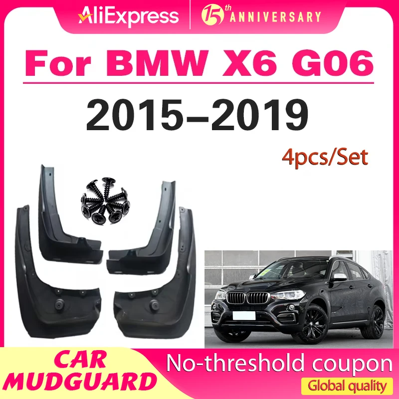4Pcs Splash Guard Set For BMW X6 G06 2015-2019 2016 2017 2018 Car Mud Flaps Fender Guards Easy Install Auto Accessories
4Pcs Splash Guard Set For BMW X6 G06 2015-2019 2016 2017 2018 Car Mud Flaps Fender Guards Easy Install Auto Accessories