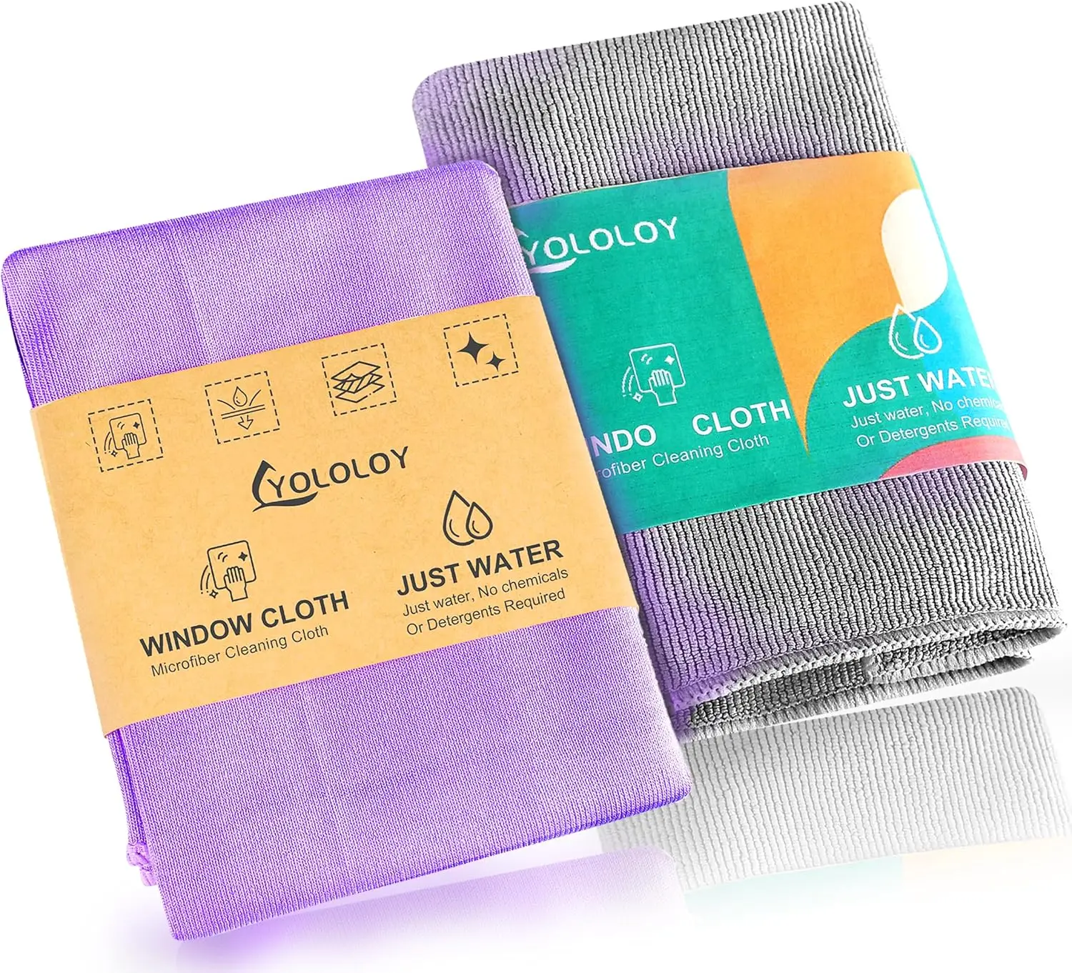 Streak-Free Window & Enviro Cleaning Cloth Kit - Purple for Smooth Surfaces, Grey for Most Items, Reusable & Machine Washable
Streak-Free Window & Enviro Cleaning Cloth Kit - Purple for Smooth Surfaces, Grey for Most Items, Reusable & Machine Washable