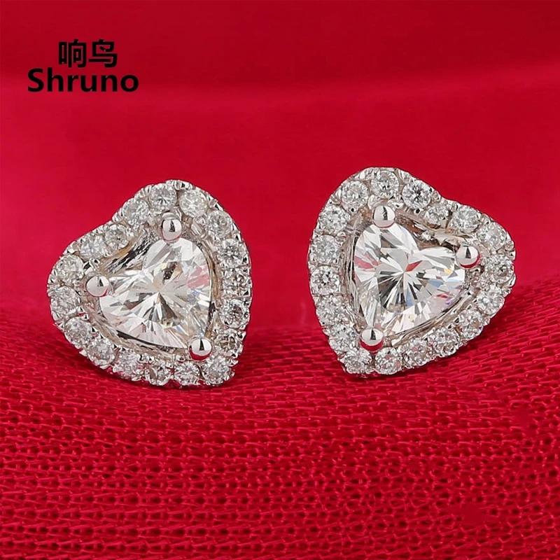 Shruno Heart 4MM Moissanite Stud Earrings Solid 14K White Gold DEF Color Moissanite Diamond Earrings Women Anniversary Jewelry
Shruno Heart 4MM Moissanite Stud Earrings Solid 14K White Gold DEF Color Moissanite Diamond Earrings Women Anniversary Jewelry