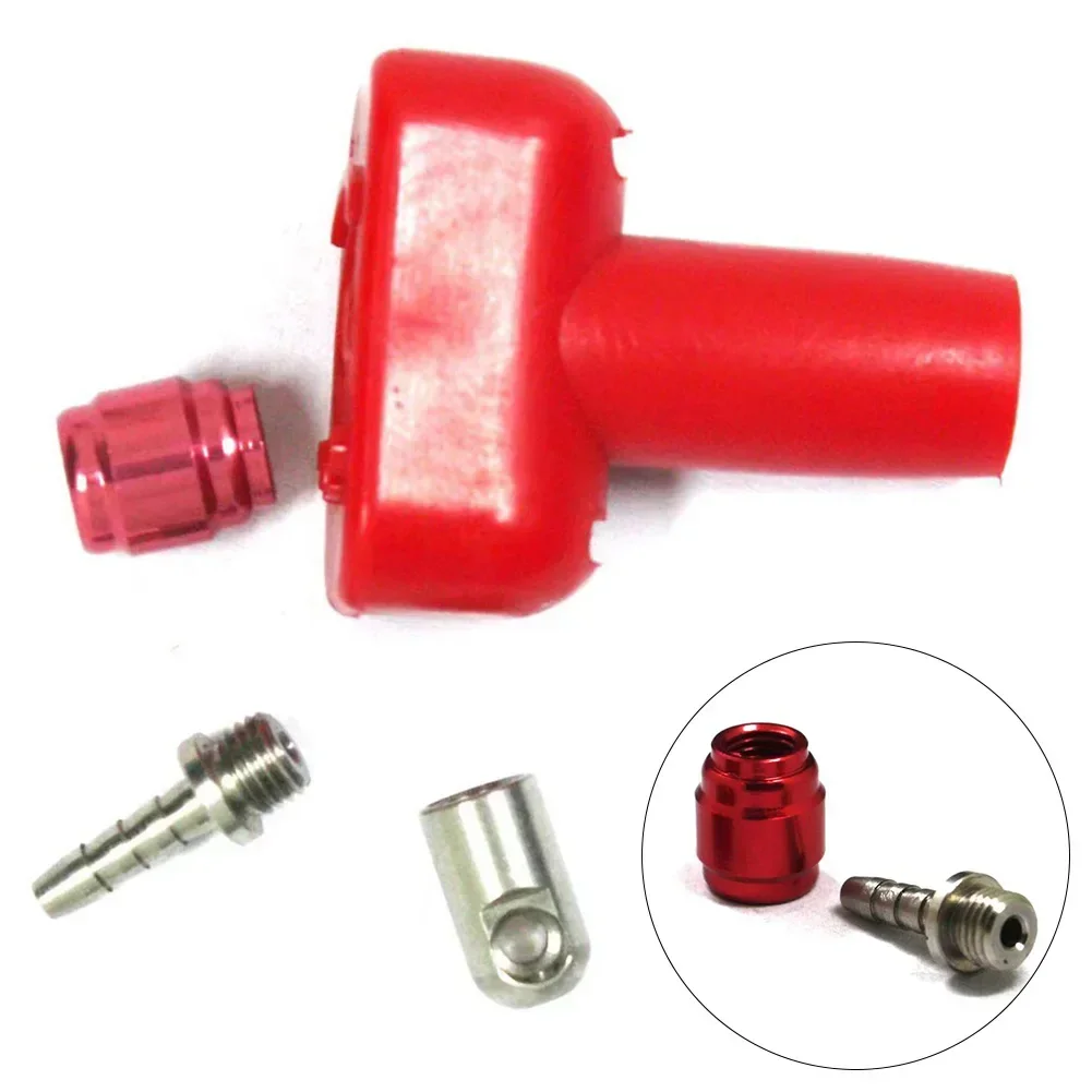 Barb Olive Set Brake Connector Kit Bike Parts Brake Connector Connector Kit Oil Needles Olive Heads Red+Silver
Barb Olive Set Brake Connector Kit Bike Parts Brake Connector Connector Kit Oil Needles Olive Heads Red+Silver