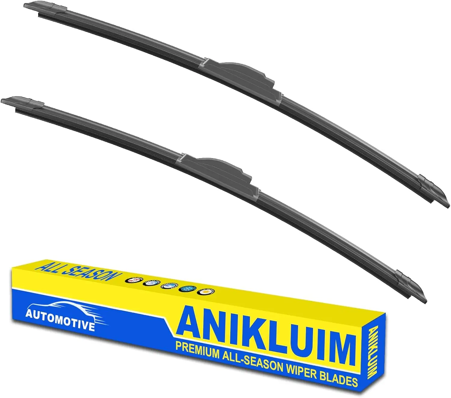 Premium All-Seasons Windshield Wiper Blades 24"+19" Set of 2 - J Hook, Quiet & Stable
Premium All-Seasons Windshield Wiper Blades 24"+19" Set of 2 - J Hook, Quiet & Stable