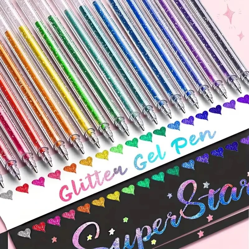 18/12pcs Glitter Gel Pens Set,Quick-Drying Metallic Ink,Fine Point for Drawing, Book Doodling, Art Marking with Storage Case
18/12pcs Glitter Gel Pens Set,Quick-Drying Metallic Ink,Fine Point for Drawing, Book Doodling, Art Marking with Storage Case