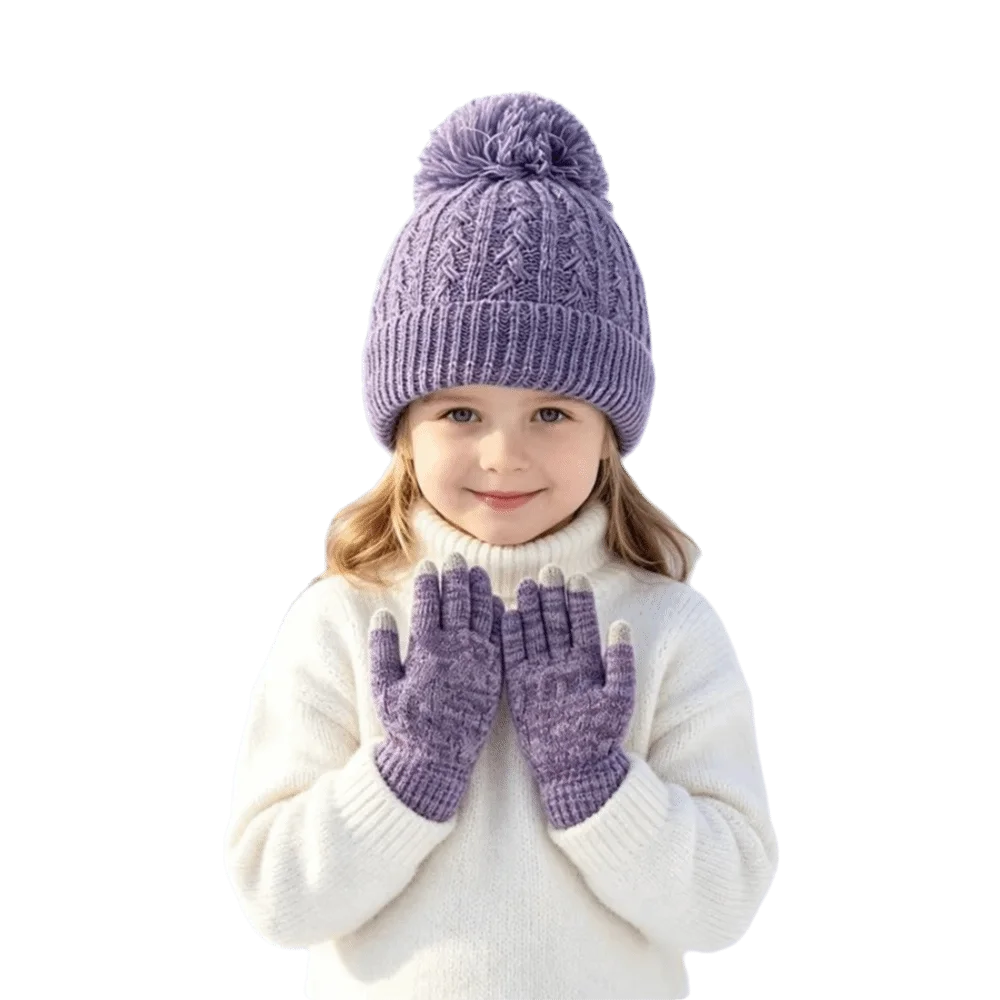 2Pcs/Set Fashion Winter Children Hat Gloves Set Lining Warm Touchscreen Gloves Thicken Windproof Knitted Hats Gloves Outdoor
2Pcs/Set Fashion Winter Children Hat Gloves Set Lining Warm Touchscreen Gloves Thicken Windproof Knitted Hats Gloves Outdoor
