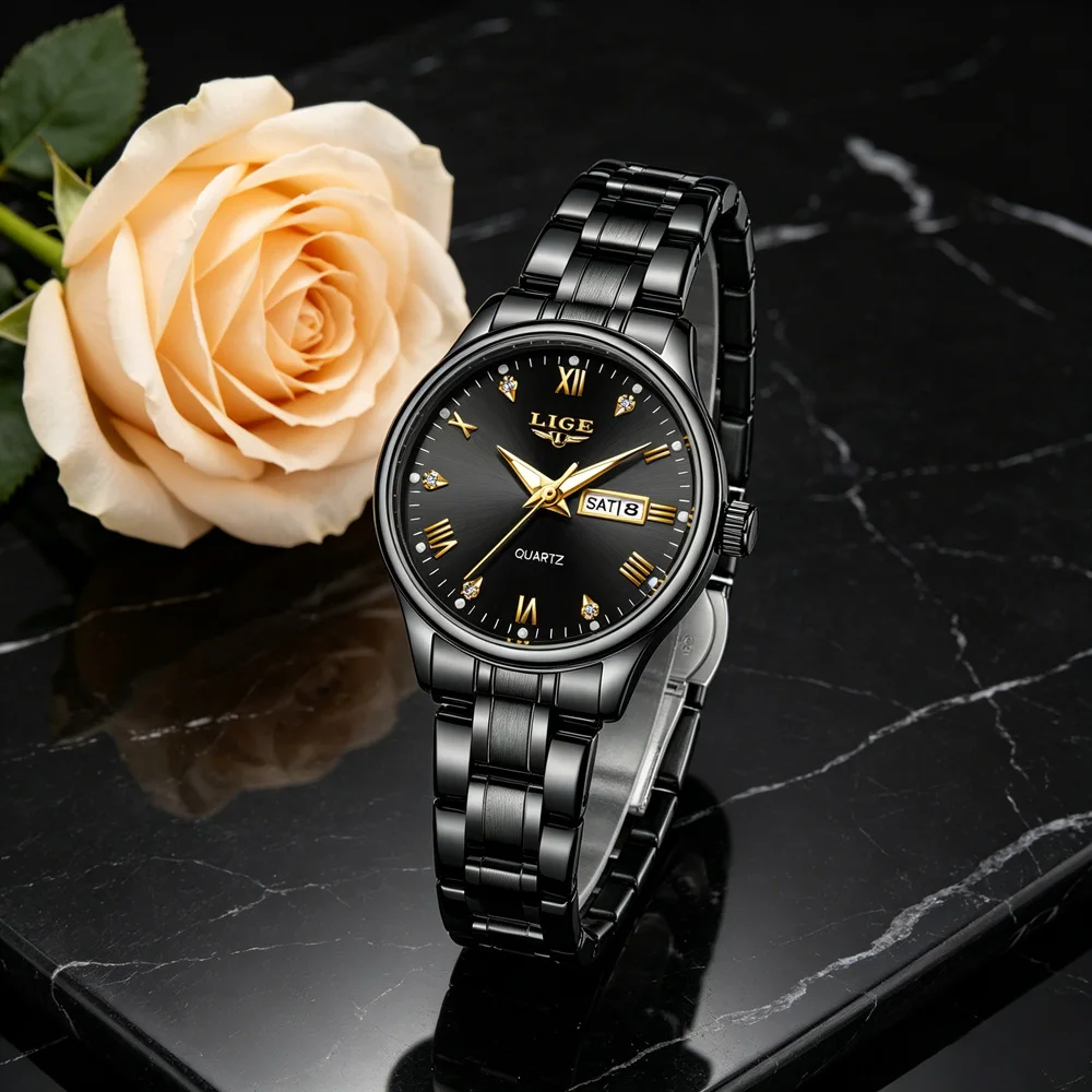 LIGE Women Wrist Watch Original Watches for Ladies Waterproof Stainless Steel Luxury Quartz Woman Wristwatch Gold Reloj Hombre
LIGE Women Wrist Watch Original Watches for Ladies Waterproof Stainless Steel Luxury Quartz Woman Wristwatch Gold Reloj Hombre