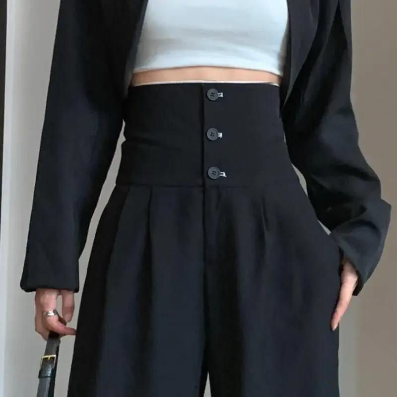 High Waisted Black Pants, Women's Autumn New Style, Hanging Floor Pants, Casual Loose Wide Leg Pants
High Waisted Black Pants, Women's Autumn New Style, Hanging Floor Pants, Casual Loose Wide Leg Pants