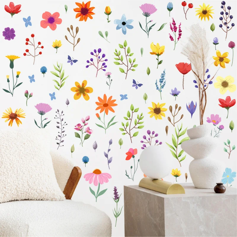 Romantic Nature Colorful Flower Wall Sticker, Creative Self-Adhesive Decor for Bedroom Living Room
Romantic Nature Colorful Flower Wall Sticker, Creative Self-Adhesive Decor for Bedroom Living Room