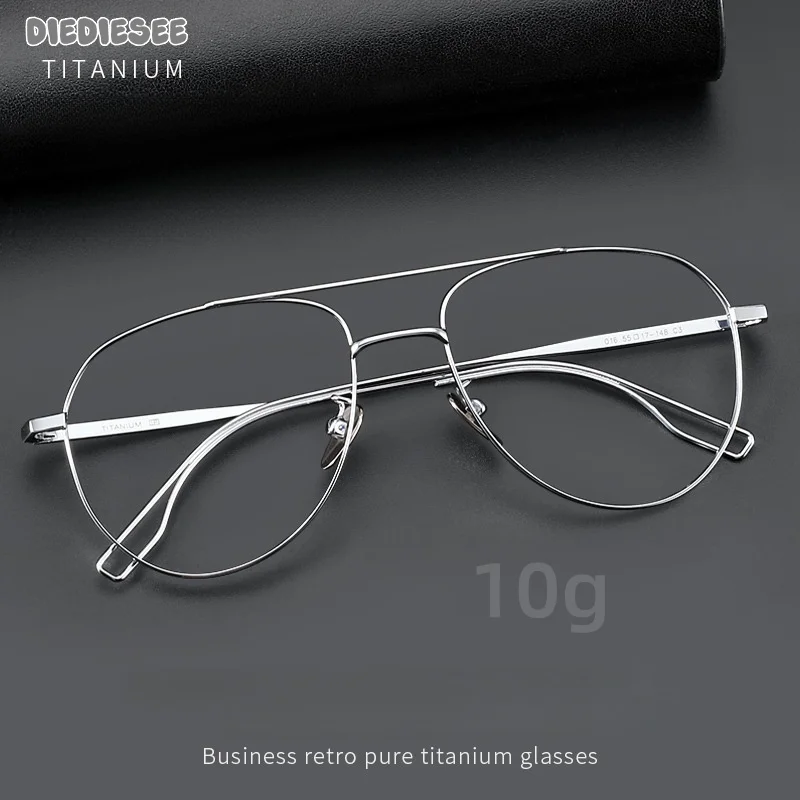 DIEDESEE Ultra Light Titanium Frame Anti blue Light Men's Eyeglass Frame Retro Large Face Optical Prescription Eyeglass Frame
DIEDESEE Ultra Light Titanium Frame Anti blue Light Men's Eyeglass Frame Retro Large Face Optical Prescription Eyeglass Frame