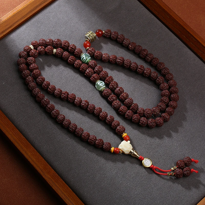 108 small Vajra pendant necklace, ethnic style Buddhist beads, neck ornament, handheld accessory
108 small Vajra pendant necklace, ethnic style Buddhist beads, neck ornament, handheld accessory