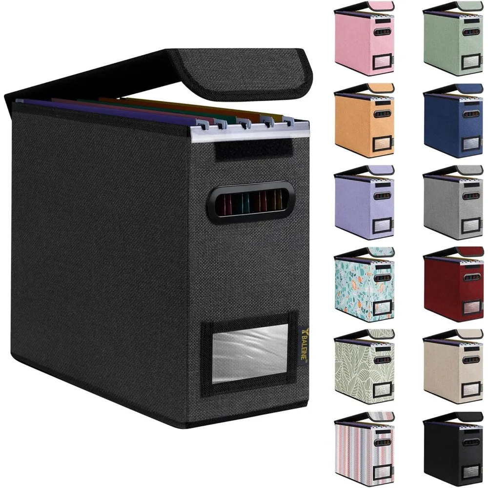 File Organizer Box, with Lid, Collapsible File Folder Organizer with Plastic Slide, Hanging File Box
File Organizer Box, with Lid, Collapsible File Folder Organizer with Plastic Slide, Hanging File Box