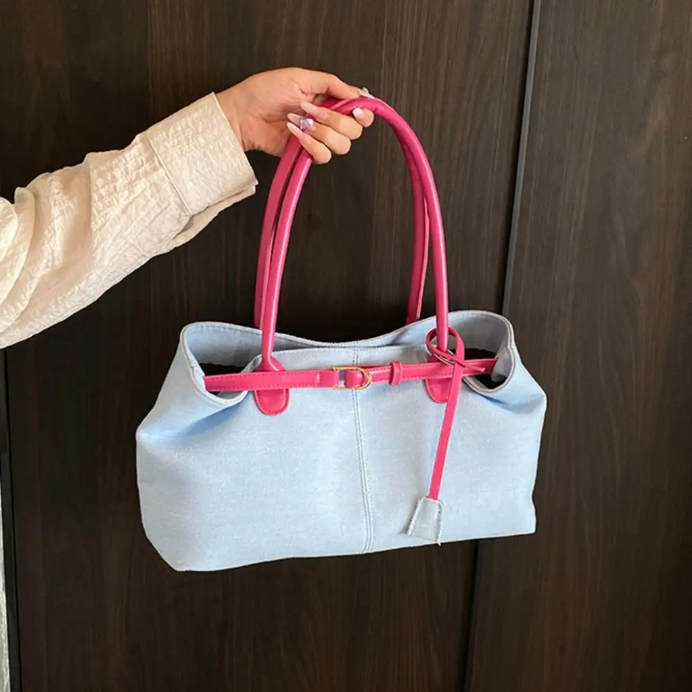 Casual Hasp Closure Denim Shoulder Bag Patchwork Color Large Capacity Vintage Armpit Bag Elegant PU Casual Tote Bag Outdoor
Casual Hasp Closure Denim Shoulder Bag Patchwork Color Large Capacity Vintage Armpit Bag Elegant PU Casual Tote Bag Outdoor