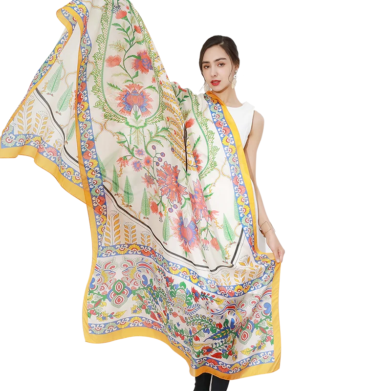 New Yellow Green Silk Luxury Brand Bandana Scarf Women Fashion Designer Shawls Hijab Foulard Femme Pashmina 2022
New Yellow Green Silk Luxury Brand Bandana Scarf Women Fashion Designer Shawls Hijab Foulard Femme Pashmina 2022