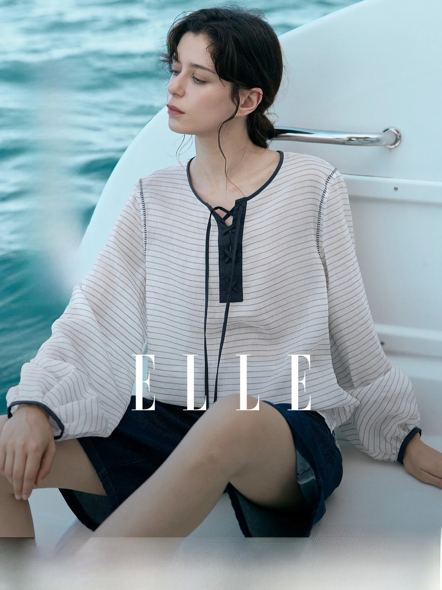 ELLE Women's Loose Casual Silk Stripe Shirt Summer New Style V-neck Long Sleeve Thin Veil Cover up Daily Wear
ELLE Women's Loose Casual Silk Stripe Shirt Summer New Style V-neck Long Sleeve Thin Veil Cover up Daily Wear