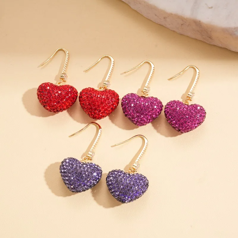 1Pair Sparkling Heart Dangle Earrings Women Stylish Elegant Trendy Drop Earrings Fashion Jewelry Accessory Daily Casual Party
1Pair Sparkling Heart Dangle Earrings Women Stylish Elegant Trendy Drop Earrings Fashion Jewelry Accessory Daily Casual Party