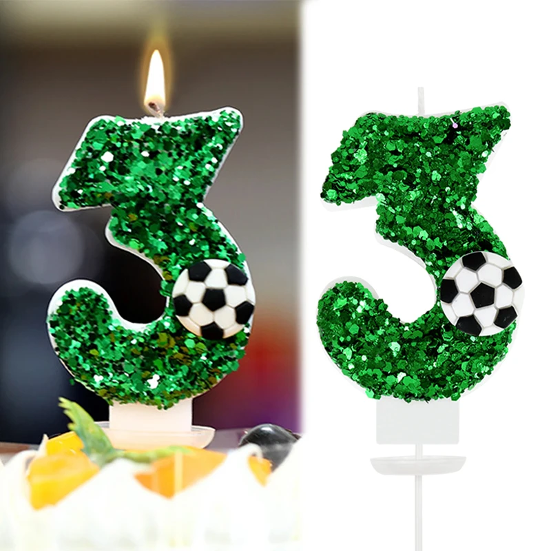Football Birthday Number Candles Green Sparkles 0-9 Number Cake Toppers For Kids Soccer Birthday Party Cake Decor Baking Tools
Football Birthday Number Candles Green Sparkles 0-9 Number Cake Toppers For Kids Soccer Birthday Party Cake Decor Baking Tools
