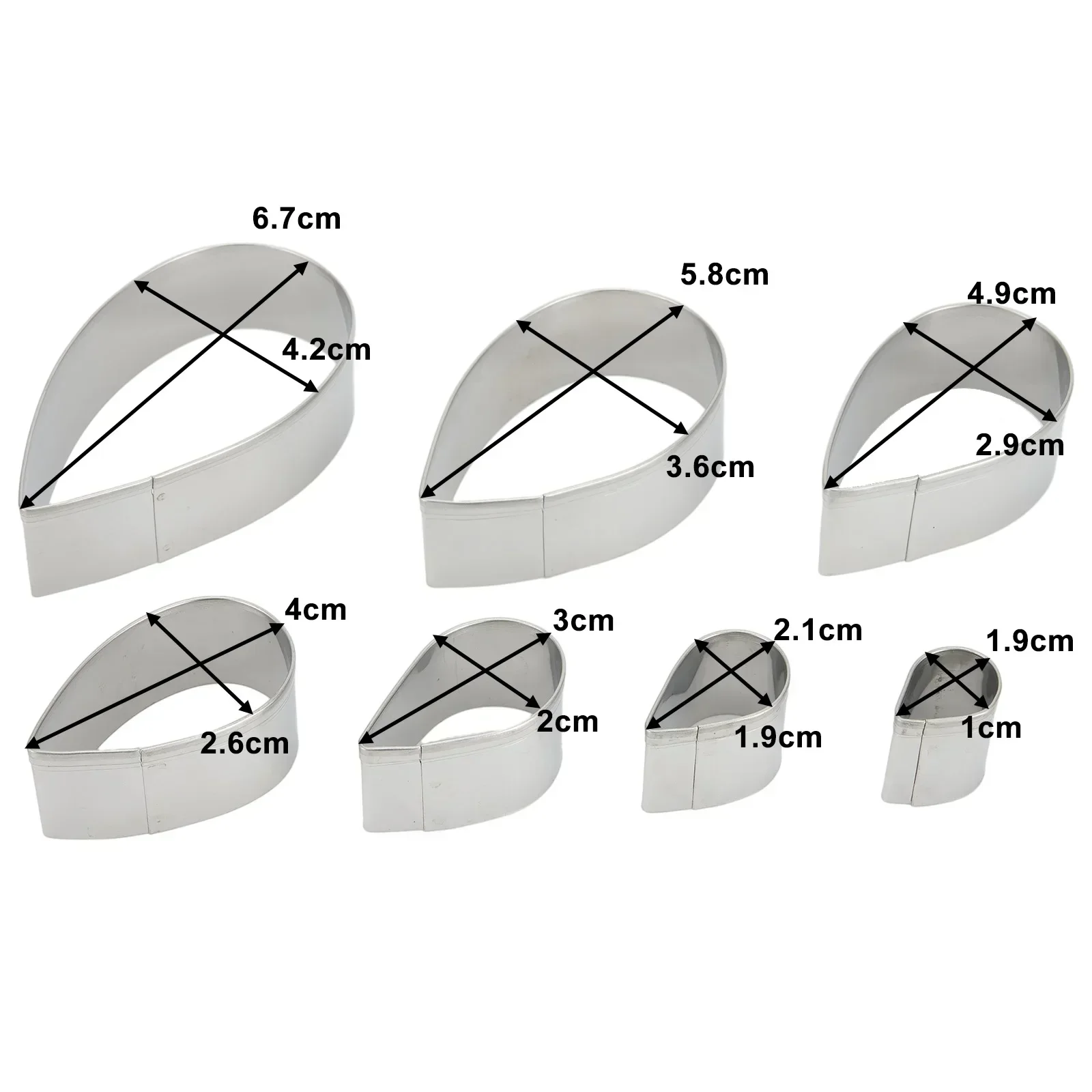 High Precision Stainless Steel Water Drop Shape Fondant Flower Mold Rose Cutter With Petal Stencils Cookie Cutters
High Precision Stainless Steel Water Drop Shape Fondant Flower Mold Rose Cutter With Petal Stencils Cookie Cutters