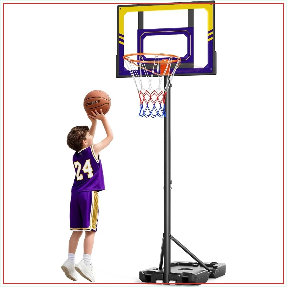 Kids Basketball Hoop Outdoor, 3.5-7ft Stepless Adjustable Height, Portable with Shatterproof Backboard
Kids Basketball Hoop Outdoor, 3.5-7ft Stepless Adjustable Height, Portable with Shatterproof Backboard