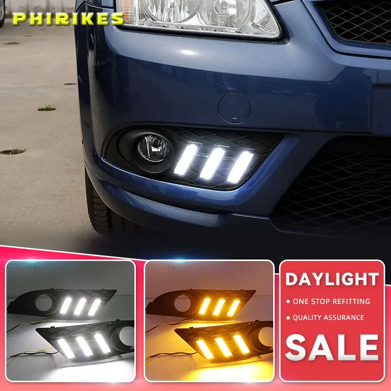 1Pair DRL For Ford Focus 2007 Sedan Daytime Running Lights LED Fog head Lamp cover Daylight with Yellow turn signal
1Pair DRL For Ford Focus 2007 Sedan Daytime Running Lights LED Fog head Lamp cover Daylight with Yellow turn signal