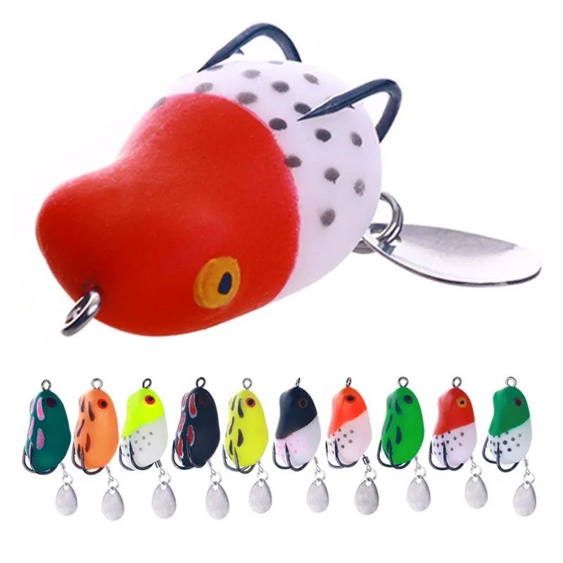 5pcs Mini Fishing Lure 4g Soft Frog Spinner Bait Metal Sequin Double Hook Thunder Frog Bait Micro Topwater Wobblers Swimbait
5pcs Mini Fishing Lure 4g Soft Frog Spinner Bait Metal Sequin Double Hook Thunder Frog Bait Micro Topwater Wobblers Swimbait