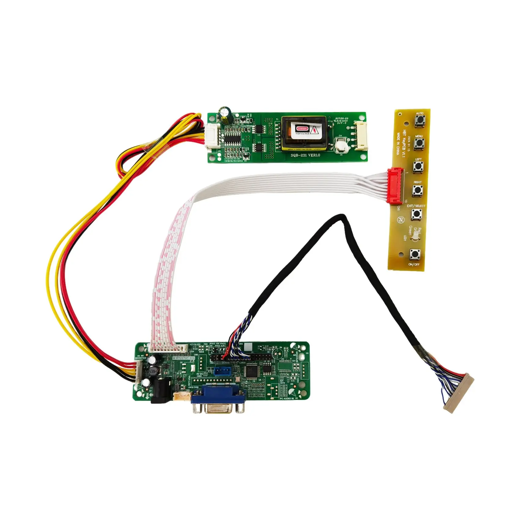 VGA LCD Driver Board for 12.1inch 1024x768 NL10276BC24-13 LVDS Screen
VGA LCD Driver Board for 12.1inch 1024x768 NL10276BC24-13 LVDS Screen