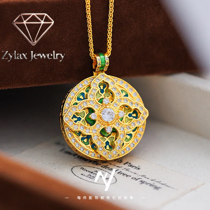 Zylax Jewelry Luxury 24K 9999 Pure Gold real gold Women's National Color Tianxiang Diamond Enamel Gourd Pendant Necklace
Zylax Jewelry Luxury 24K 9999 Pure Gold real gold Women's National Color Tianxiang Diamond Enamel Gourd Pendant Necklace