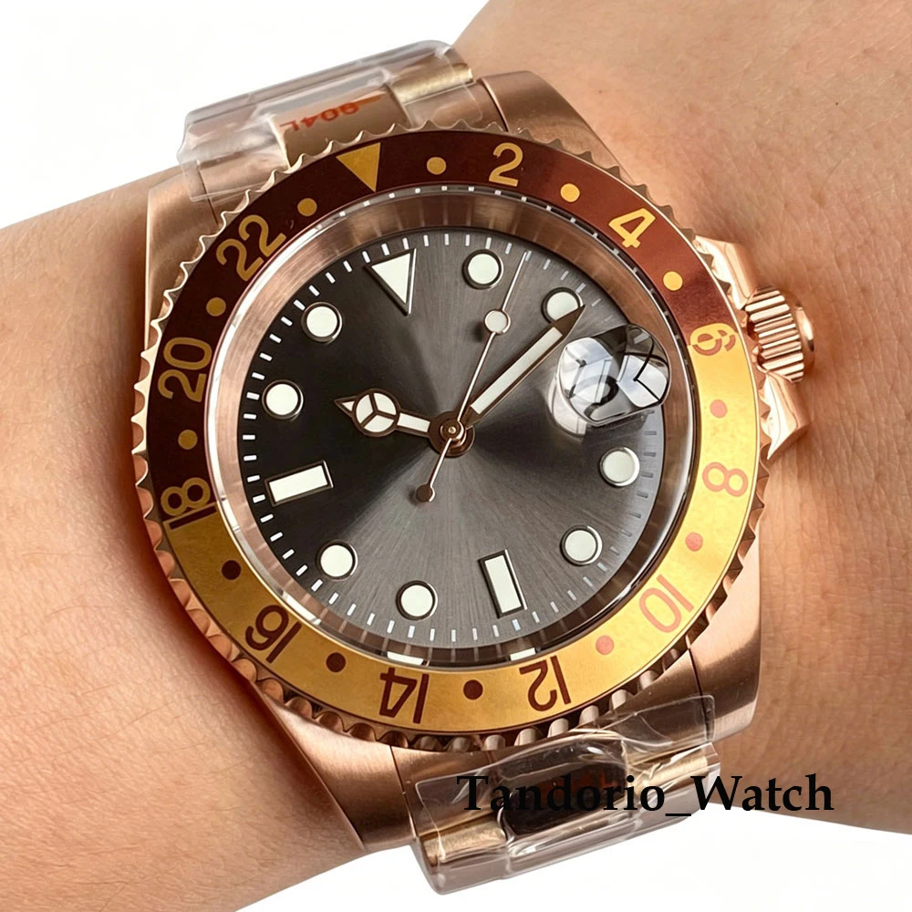 Tandorio 20ATM Stainless Steel Automatic Rose Gold Men's Watch For Miyota 8215/Asia 2824 Sapphire Glass Grey Sunburst Dial Lume
Tandorio 20ATM Stainless Steel Automatic Rose Gold Men's Watch For Miyota 8215/Asia 2824 Sapphire Glass Grey Sunburst Dial Lume
