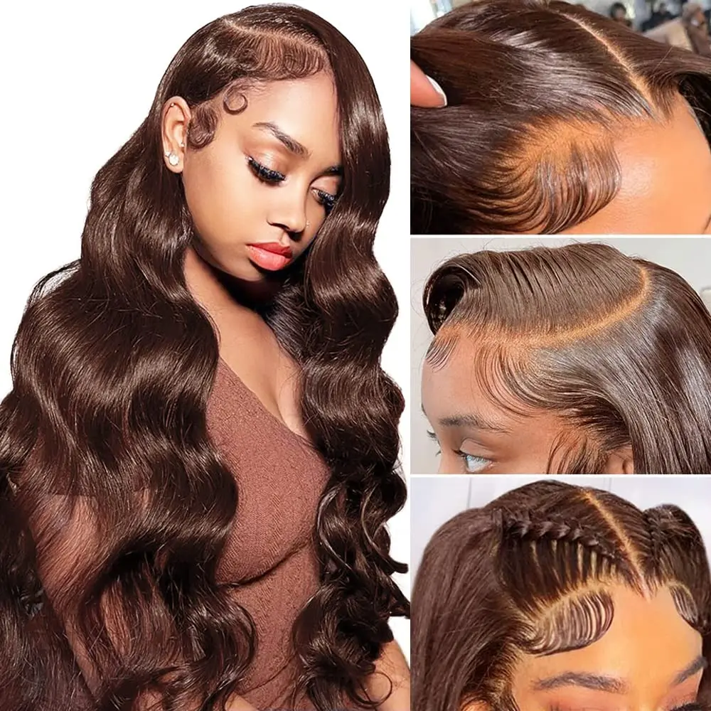 13x4 Chocolate Brown Lace Front Human Hair Wigs For Women Body Wave Transparent Lace Frontal Wigs On Clearance Sale
13x4 Chocolate Brown Lace Front Human Hair Wigs For Women Body Wave Transparent Lace Frontal Wigs On Clearance Sale