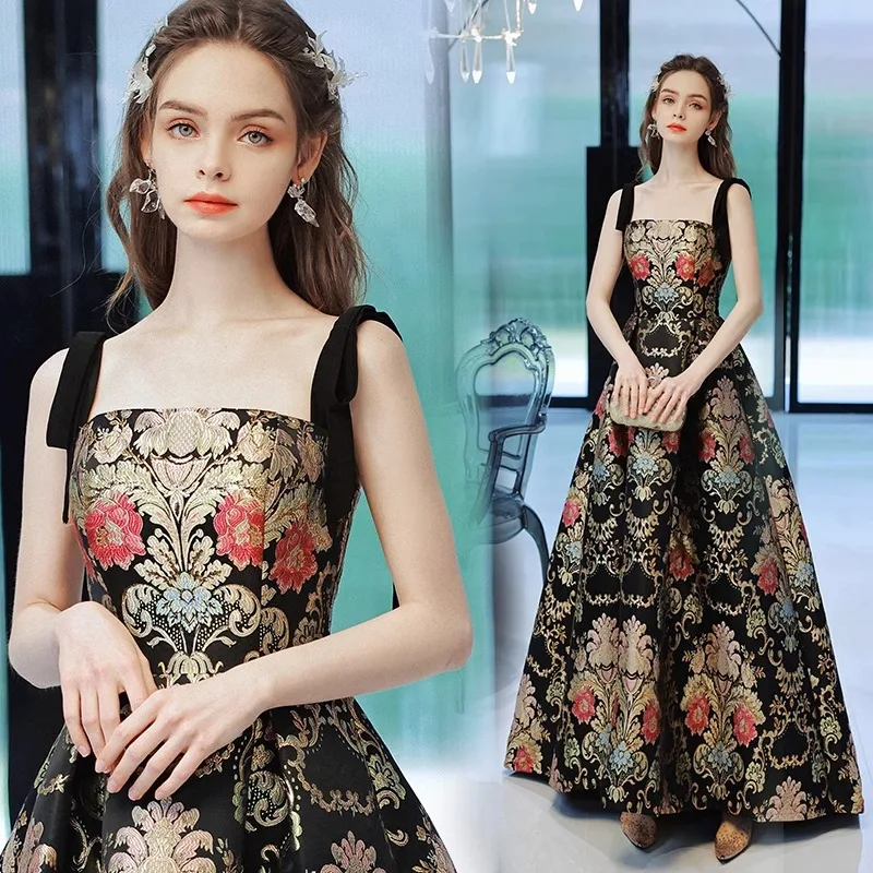 DSP A Line Flower Print Satin Prom Dresses Elegant Woman's Strap Graduation Party Dress Long Formal Evening Gowns
DSP A Line Flower Print Satin Prom Dresses Elegant Woman's Strap Graduation Party Dress Long Formal Evening Gowns