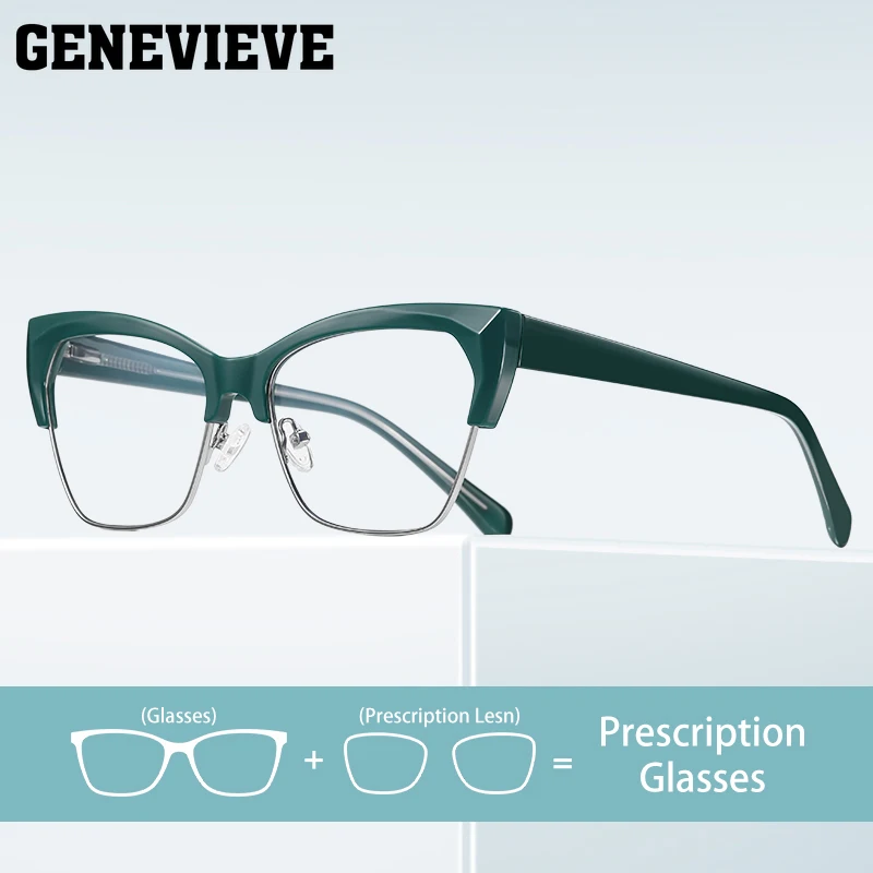 GENEVIEVE Personalized Geometric Design Men's Anti-Blue Light Glasses Women's Reading Glasses Customizable Prescription PFD2180
GENEVIEVE Personalized Geometric Design Men's Anti-Blue Light Glasses Women's Reading Glasses Customizable Prescription PFD2180