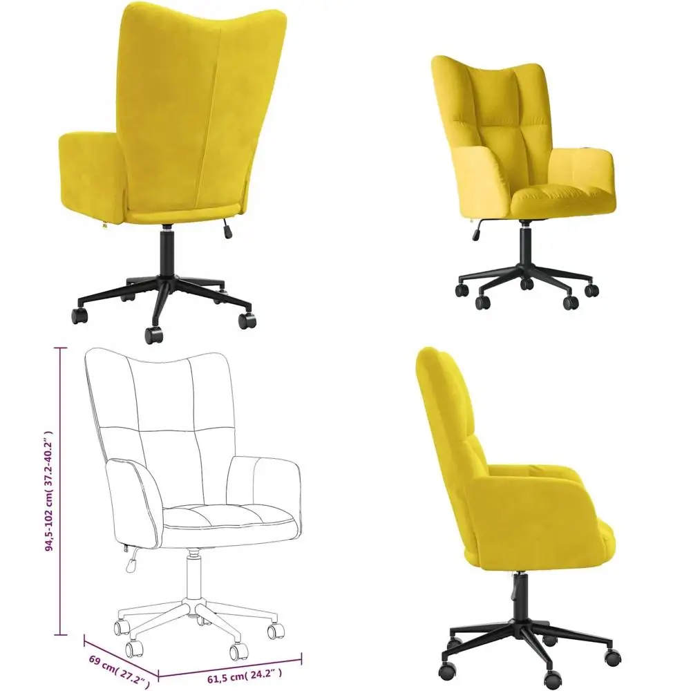 Поворотное офисное кресло на колесиках для дома, с обивкой из вельвета, цвет горчично-желтый
Поворотное офисное кресло на колесиках для дома, с обивкой из вельвета, цвет горчично-желтый