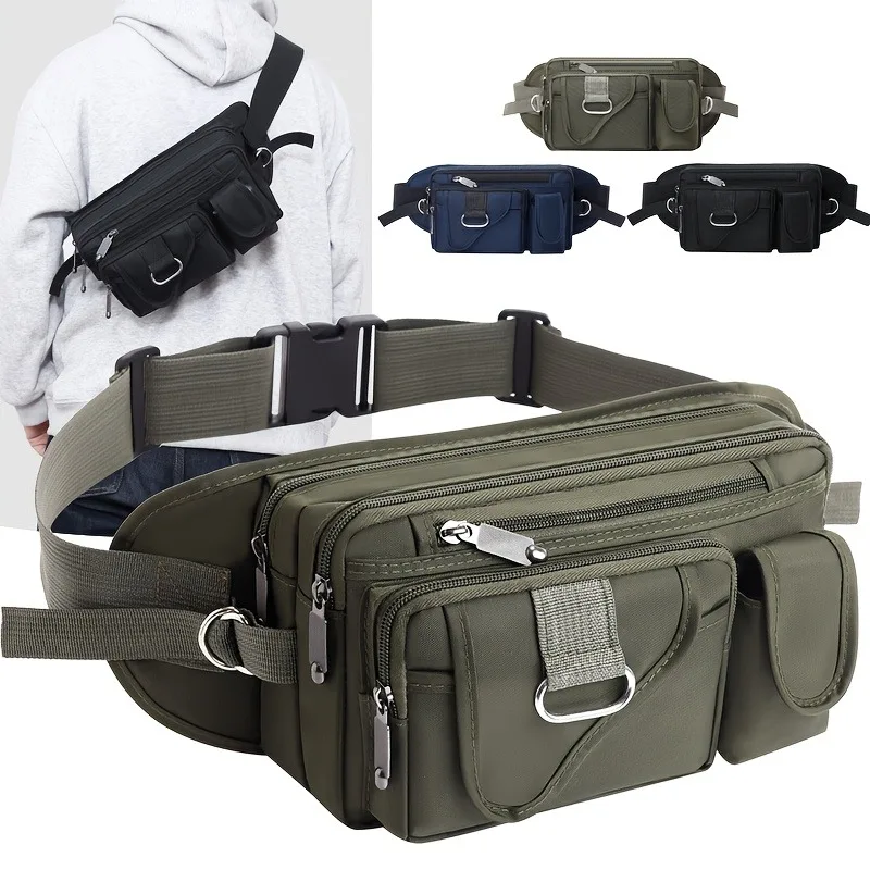 Oxford Wear Resistant Crossbody Bag Large Capacity Multi Compartment Sports Waist Pack Shoulder Sling
Oxford Wear Resistant Crossbody Bag Large Capacity Multi Compartment Sports Waist Pack Shoulder Sling