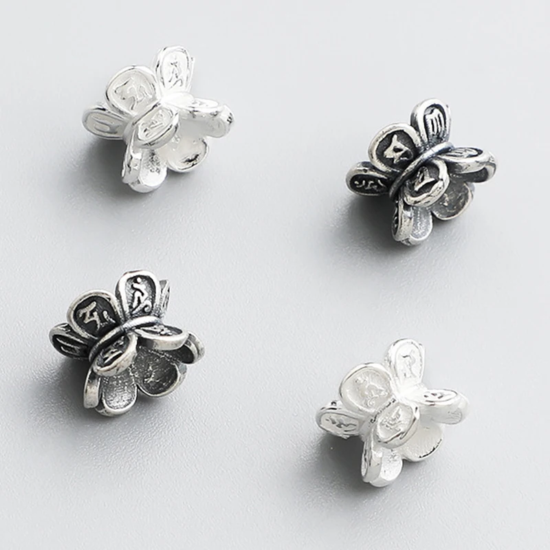 1pc 925 Sterling Silver Double Head Flower Caps 8.7x6mm Buddhism Mantras Lotus Bead Spacers DIY Jewelry Bracelets Materials
1pc 925 Sterling Silver Double Head Flower Caps 8.7x6mm Buddhism Mantras Lotus Bead Spacers DIY Jewelry Bracelets Materials