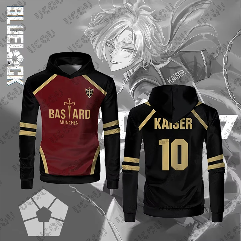 Autumn Blue Lock Anime Bastard München Team Uniform Hoodie No. 10 KAISER Long-sleeved Sweatshirt Men and Women Sports Kids Tops
Autumn Blue Lock Anime Bastard München Team Uniform Hoodie No. 10 KAISER Long-sleeved Sweatshirt Men and Women Sports Kids Tops
