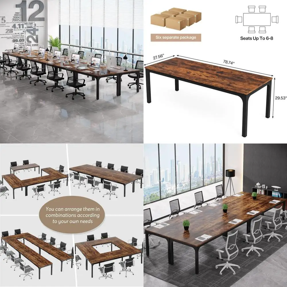 Большой комплект для совещаний на 78,74 человека, вместимость 13 человек, коричневый и черный (6 комплектов, стулья в комплект не входят)
Большой комплект для совещаний на 78,74 человека, вместимость 13 человек, коричневый и черный (6 комплектов, стулья в комплект не входят)