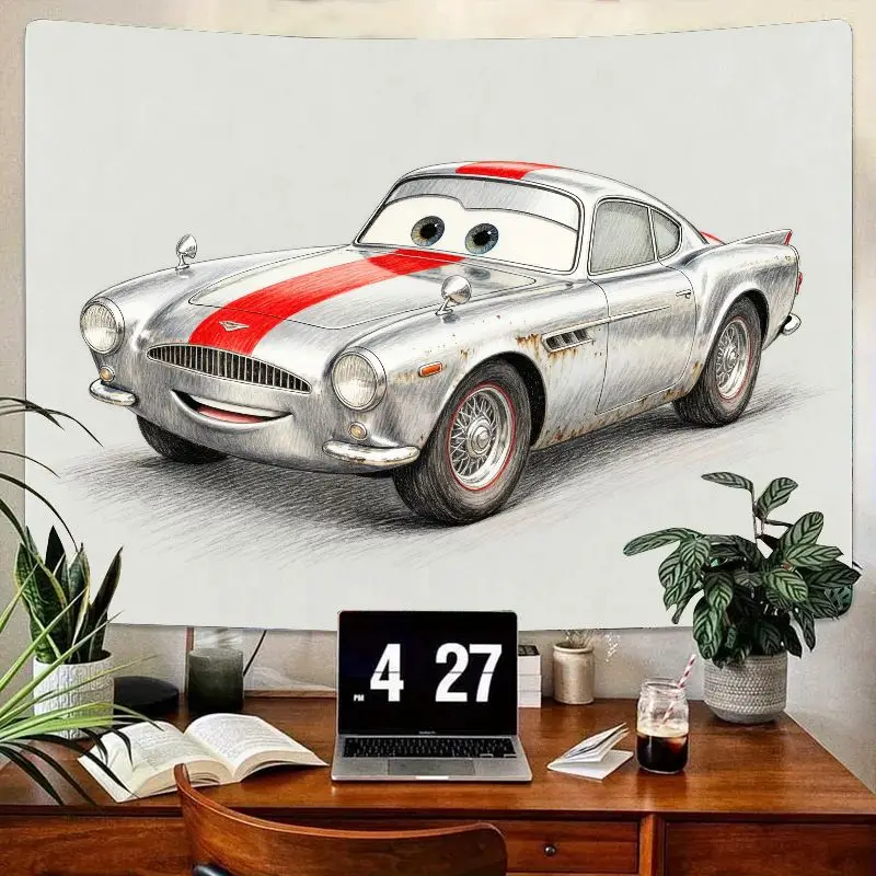 1 шт., серебряный винтажный гобелен с изображением автомобилей Диснея, настенное искусство с мультяшным эскизом, эстетический декор комнаты, подарок
1 шт., серебряный винтажный гобелен с изображением автомобилей Диснея, настенное искусство с мультяшным эскизом, эстетический декор комнаты, подарок