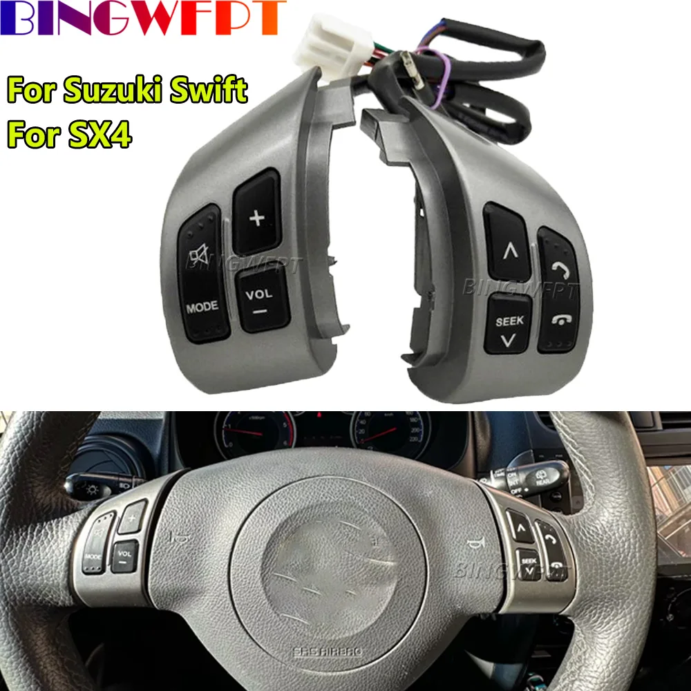 Steering Wheel Button Audio Volume Phone Multimedia Adjust Cruise Control Switch For Suzuki SX4 Swift 2006-2013 With Backlight
Steering Wheel Button Audio Volume Phone Multimedia Adjust Cruise Control Switch For Suzuki SX4 Swift 2006-2013 With Backlight