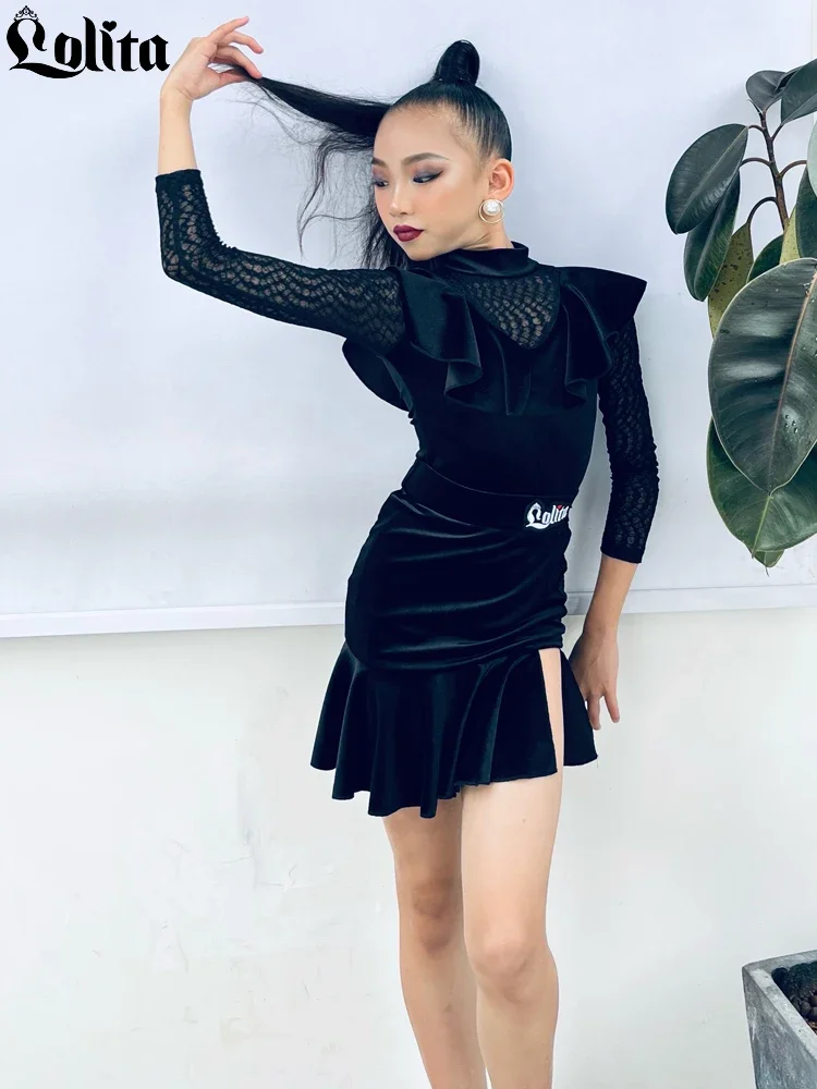 Autumn and Winter Net Red Latin Dance Practice Costume Children's Latin Dance Practice Performance Costume Girls' Latin Dance Co
Autumn and Winter Net Red Latin Dance Practice Costume Children's Latin Dance Practice Performance Costume Girls' Latin Dance Co
