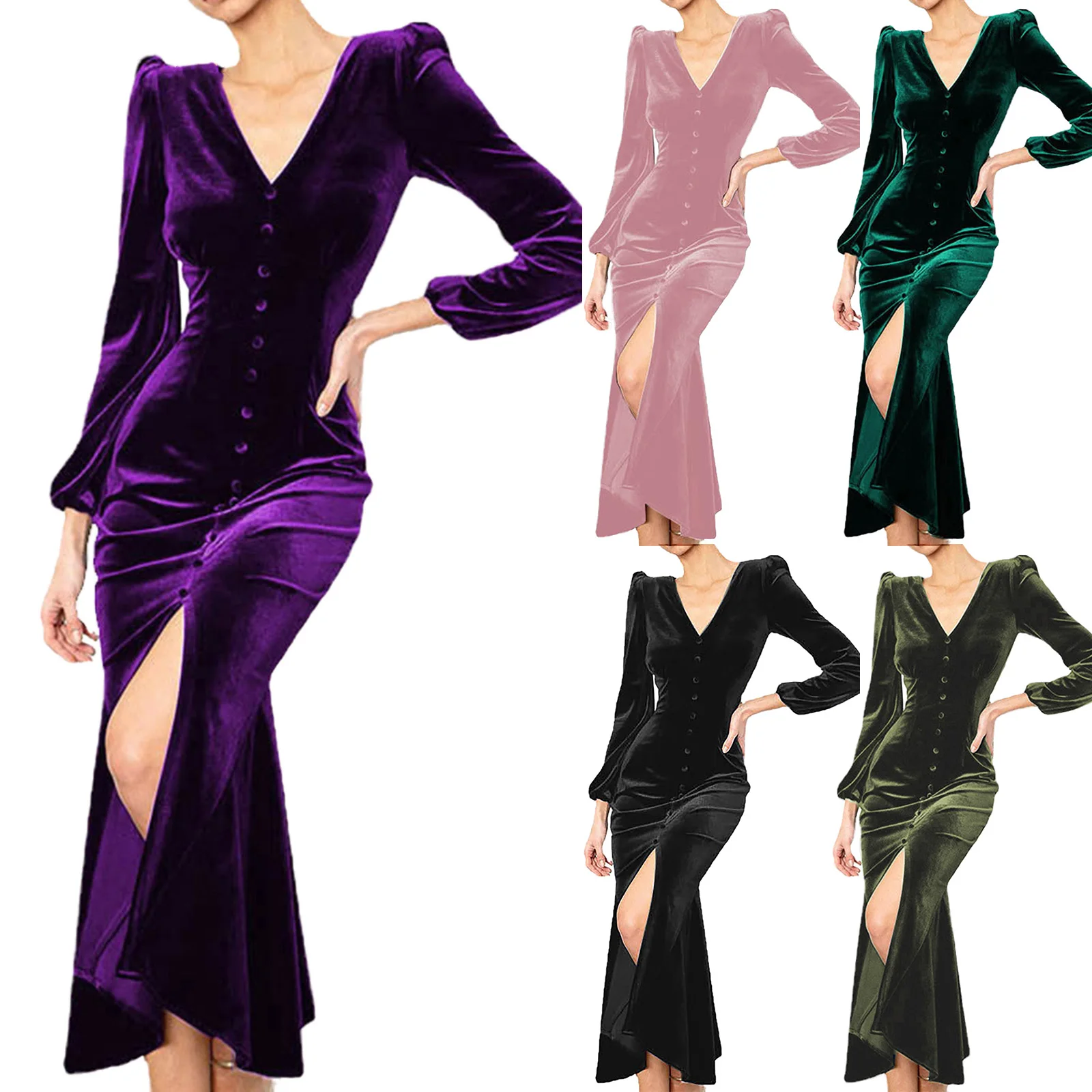 Velvet Elegant Party Long Dress Women Ladies Long Sleeve Sexy Off-shoulder Backless Pleated Bodycon Cocktail Dress Robe Femme
Velvet Elegant Party Long Dress Women Ladies Long Sleeve Sexy Off-shoulder Backless Pleated Bodycon Cocktail Dress Robe Femme
