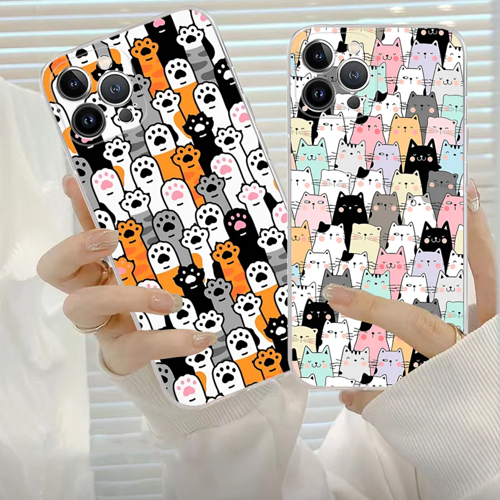 Cartoon Cute Cats Background Phone Case Silicone Soft for iphone 15 14 13 12 11 Pro Mini XS MAX 8 7 6 Plus X XS XR Cover
Cartoon Cute Cats Background Phone Case Silicone Soft for iphone 15 14 13 12 11 Pro Mini XS MAX 8 7 6 Plus X XS XR Cover