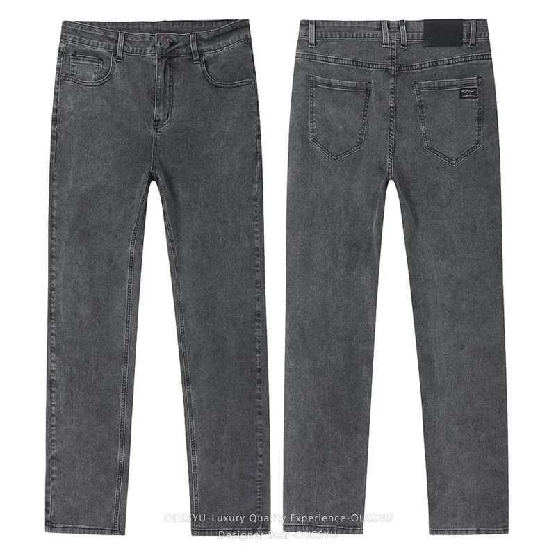 Brand Clothing Retro Men's Slim Fit Elastic Jeans Gray Denim Pants Korean Business Work Straight Black Trousers Plus Size 40
Brand Clothing Retro Men's Slim Fit Elastic Jeans Gray Denim Pants Korean Business Work Straight Black Trousers Plus Size 40