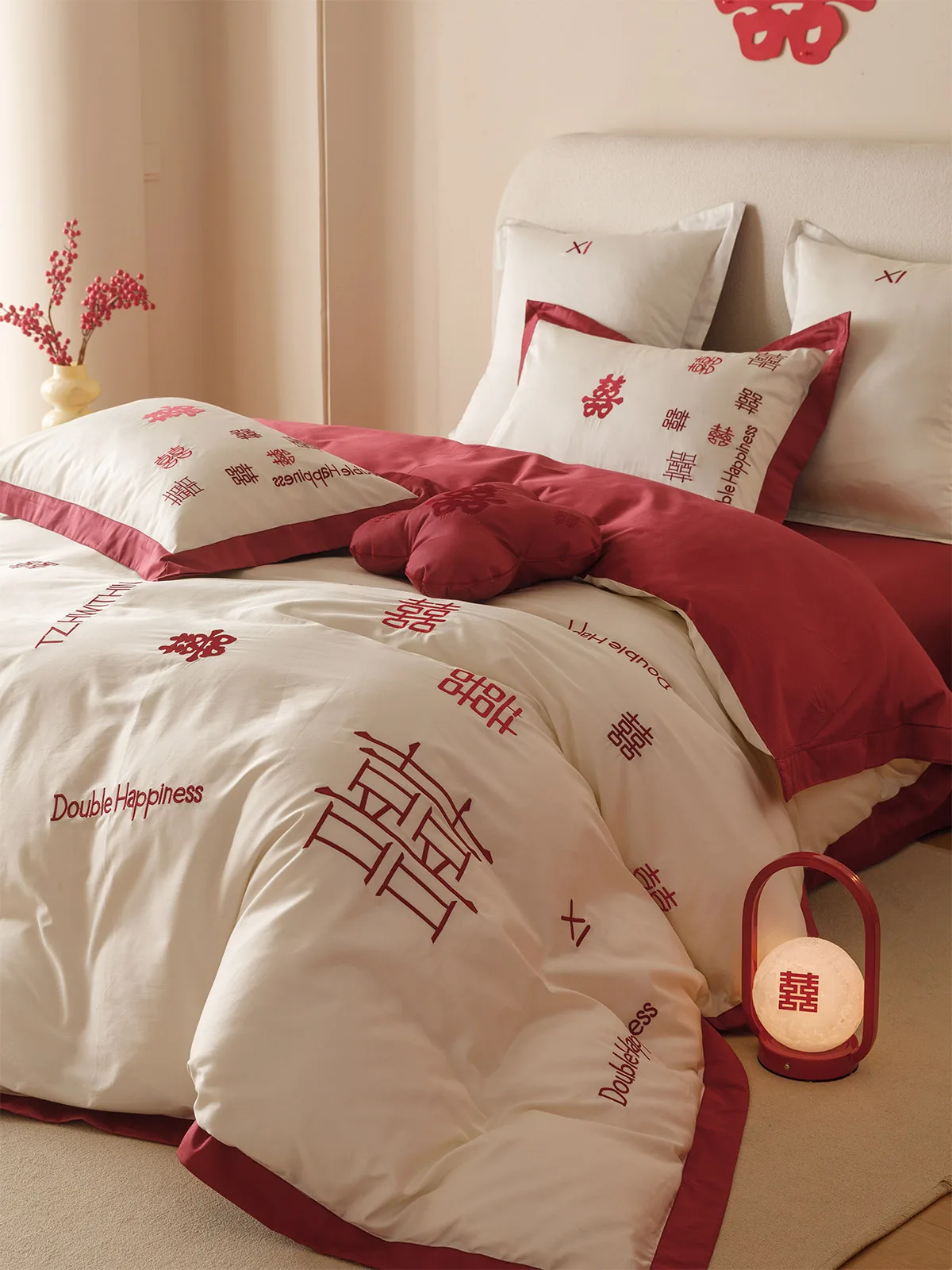 New Chinese Style Wedding Bedding Four-Piece Set Pure Cotton 60-Thread Count Embroidered Red Marriage Celebration Coverlet ...
New Chinese Style Wedding Bedding Four-Piece Set Pure Cotton 60-Thread Count Embroidered Red Marriage Celebration Coverlet ...