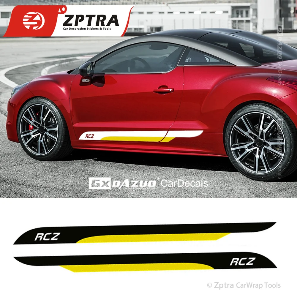 Both Side Car Body Door Side Skirt Sticker For PEUGEOT RCZ Coupe Racing Sport Stripes Vinyl Decal Car Styling Tuning Accessories
Both Side Car Body Door Side Skirt Sticker For PEUGEOT RCZ Coupe Racing Sport Stripes Vinyl Decal Car Styling Tuning Accessories