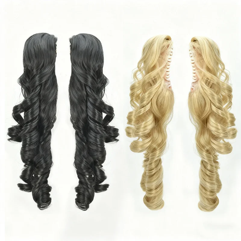 with double ponytails, claw clip for women, doll-like Roman curls, sweet and cute Lolita wig
with double ponytails, claw clip for women, doll-like Roman curls, sweet and cute Lolita wig