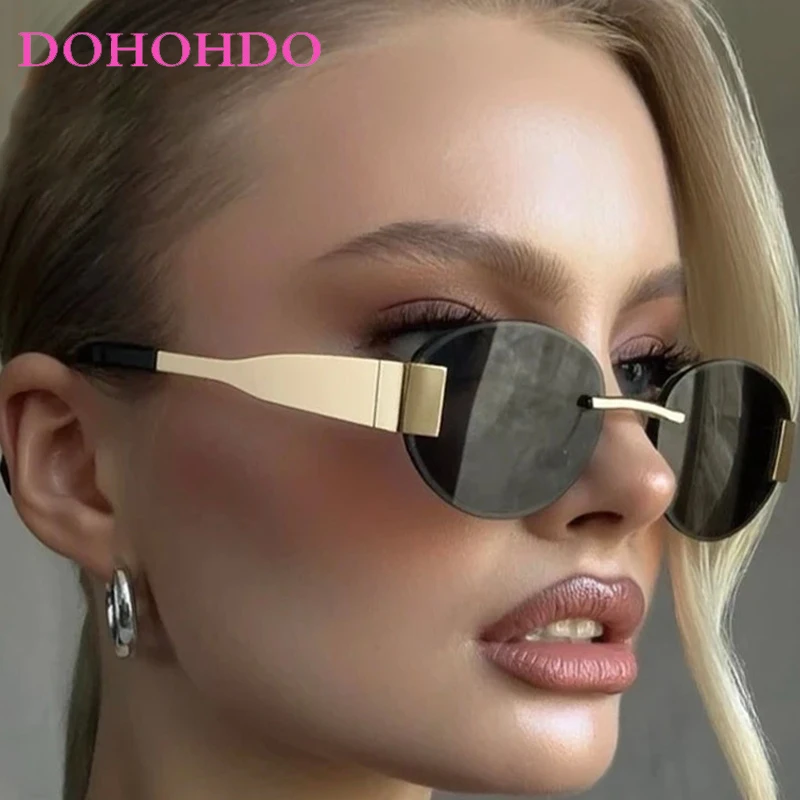 New Luxury Design Oval Rimless Women Sunglasses Fashion Metal Punk Sunglass Men Driving Travel Shades Female UV400 Lentes Mujer
New Luxury Design Oval Rimless Women Sunglasses Fashion Metal Punk Sunglass Men Driving Travel Shades Female UV400 Lentes Mujer