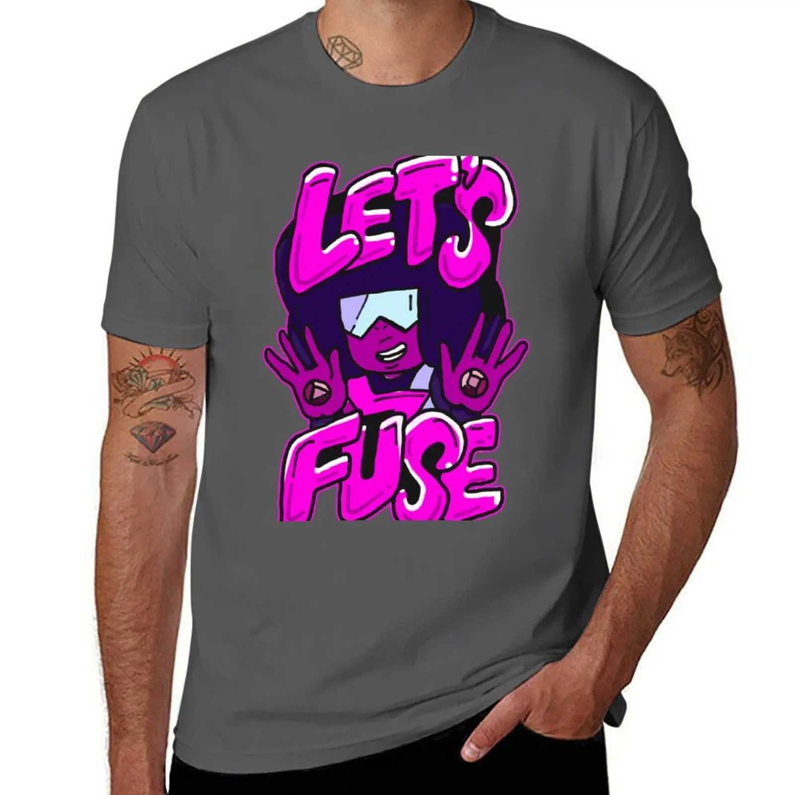 Garnet from Steven Universe Valentine's Day themed quote Let's Fuse T-Shirt Anti-Wrinkle Short Sleeve T-Shirt
Garnet from Steven Universe Valentine's Day themed quote Let's Fuse T-Shirt Anti-Wrinkle Short Sleeve T-Shirt