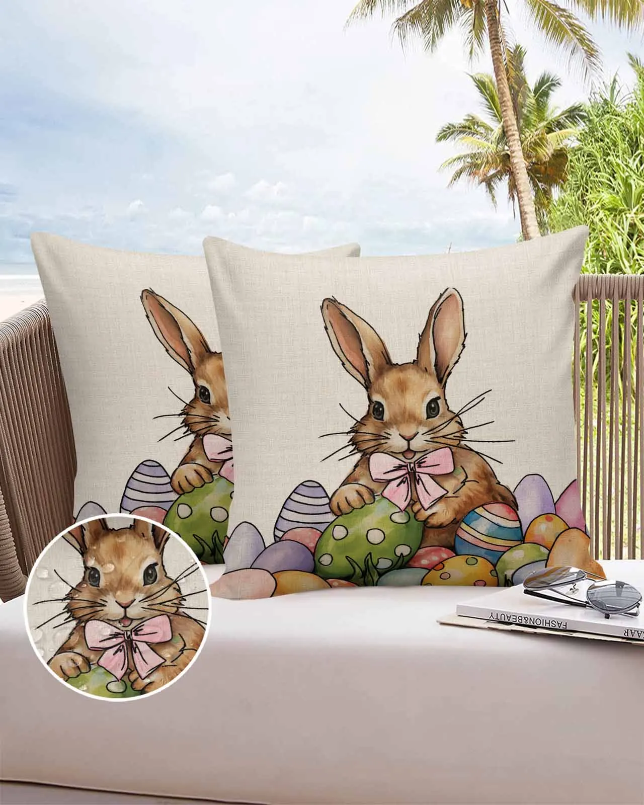 2/4PCS Easter Rabbit Watercolor Flower Waterproof Cushion Cover For Home Decoration 40/45/50/60/66cm Pillowcase
2/4PCS Easter Rabbit Watercolor Flower Waterproof Cushion Cover For Home Decoration 40/45/50/60/66cm Pillowcase