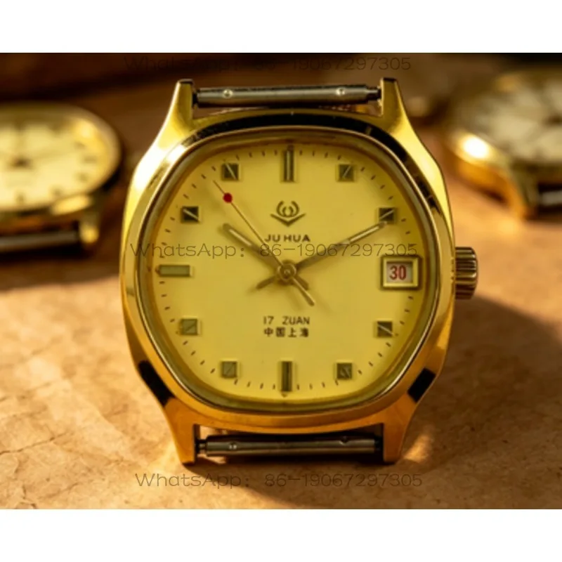Chrysanthemum brand yellow shell yellow surface single calendar, manual machinery, diameter 34MM (including head)
Chrysanthemum brand yellow shell yellow surface single calendar, manual machinery, diameter 34MM (including head)