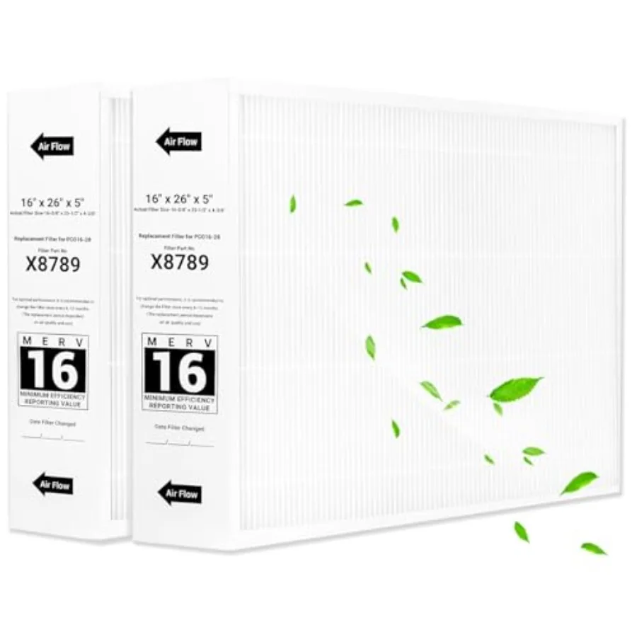 Фильтр X8789 16x26x5 MERV 16, совместимый с Lennox X8789 и воздухоочистителем PureAir PCO16-28, 2 шт., угольный, для очистки воздуха в печи
Фильтр X8789 16x26x5 MERV 16, совместимый с Lennox X8789 и воздухоочистителем PureAir PCO16-28, 2 шт., угольный, для очистки воздуха в печи