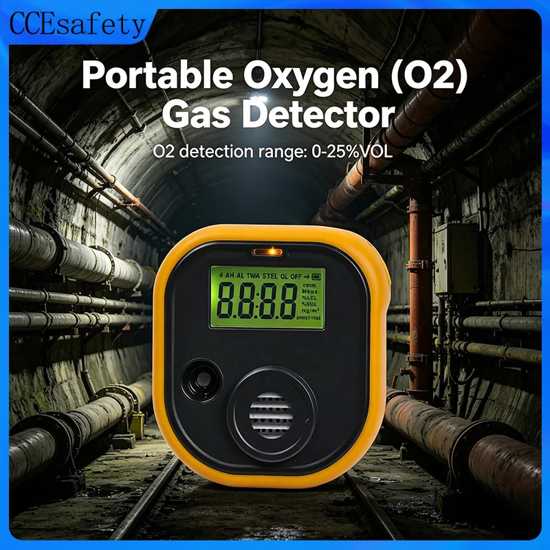 CCEsafety GC100 Oxygen Gas Detector O2 0-25%vol Handheld Oxygen Analyzer Portable O2 Monitor For Confined Space Mining Oil Gas
CCEsafety GC100 Oxygen Gas Detector O2 0-25%vol Handheld Oxygen Analyzer Portable O2 Monitor For Confined Space Mining Oil Gas